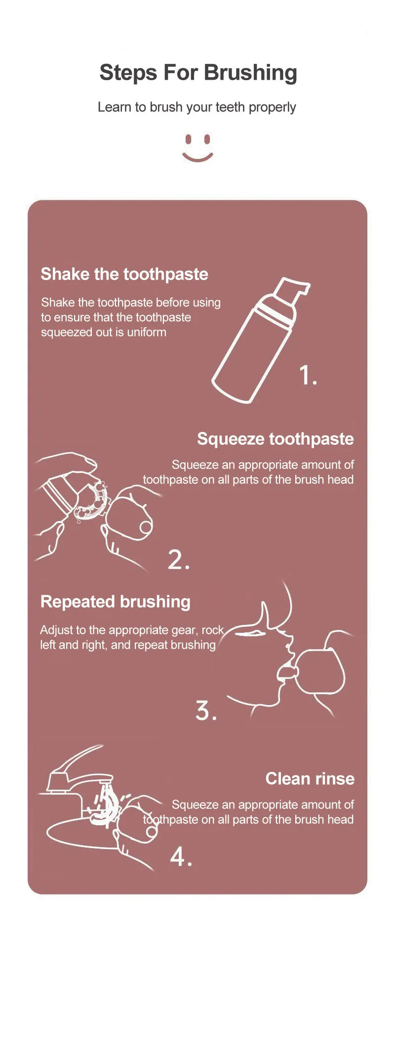 Children’s U‑Shaped Sonic Toothbrush – 360° Automatic Rechargeable Cartoon Design with Soft Silicone Bristles